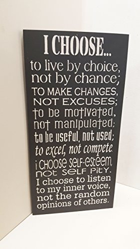 Saras Signs I ChooseSign Made from Birch 12 x 24 Made in The USA