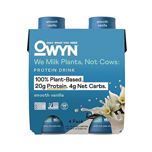 OWYN Vegan Protein Shake Smooth Vanilla12 Fl Oz Pack of 4 100Percent PlantBased DairyFree GlutenFree SoyFree Tree NutFree EggFree AllergyFree Vegetarian Kosher OWYN Vegan Protein Shake Smooth Vanilla12 Fl Oz Pack of 4 100Percent PlantBased DairyFree GlutenFree SoyFree Tree NutFree EggFree AllergyFree Vegetarian Kosher