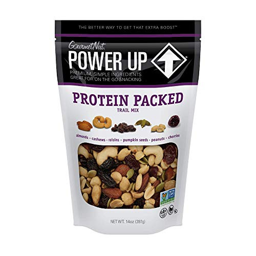 Power Up Trail Mix Protein Packed Trail Mix NonGMO Vegan Gluten Free KetoFriendly PaleoFriendly No Artificial Ingredients Gourmet Nut 14 oz Bag
