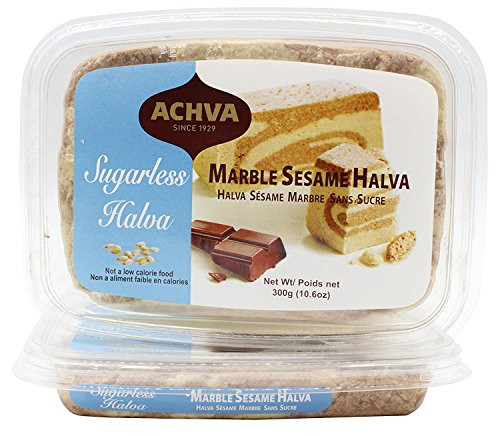 Achva Marble Sesame Sugarless Halva 300 gramsPack of 2