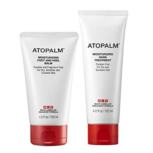 ATOPALM  Moisturizing Hand Treatment and Foot  Heel Balm Duo Value Set includes 4 oz Hand Treatment and 4 oz Foot  Heel Balm Value  42