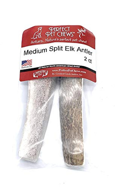 Perfect Pet Chews Split Elk Antler Dog Chew Grade A All Natural Organic and Long Lasting Treats Made from Naturally Shed Antlers in The USA Medium Treat 2Count Perfect Pet Chews Split Elk Antler Dog Chew Grade A All Natural Organic and Long Lasting Treats Made from Naturally Shed Antlers in The USA Medium Treat 2Count