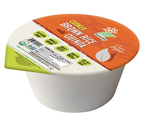 Minsley Organic Cooked Brown Rice with Quinoa Cup 42 Ounce Pack of 12
