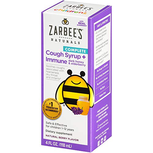 Zarbees Naturals Childrens Complete Daytime Cough Syrup*  Immune Berry Flavor 4 Ounce Bottle
