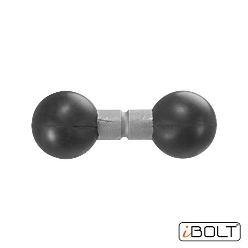iBOLT 25mm  1 inch to 25mm  1 inch Metal Extension Ball Adapter for Industry Standard Dual Ball Socket mounting arms