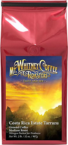 Mt Whitney Costa Rica Tarrazu Ground Coffee  2 lb bag