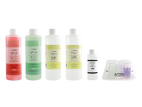 8oz pHEC Calibration Solution Kit pH 700 400 1413 S 1288 mS plus 3M KCL Storage Solution  CalBox