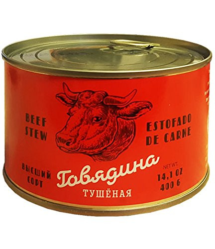 Beef Stew canned  141 Ounce  400 Gram  Tushonka 100 Natural meat