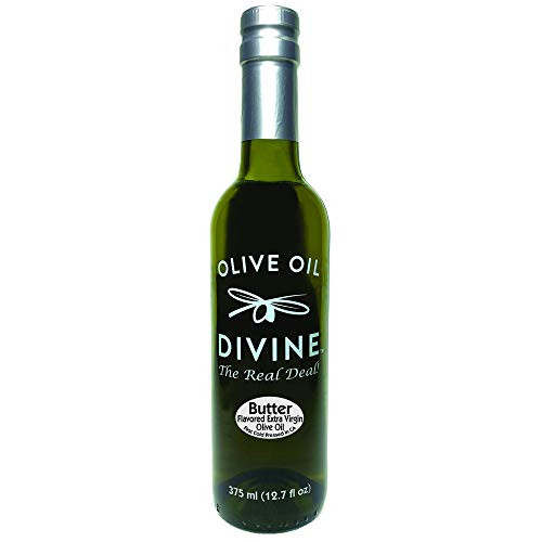 Olive Oil Divine  Butter Flvored Extra Virgin Olive Oil 370ml127oz Organically Grown FirstColdPressed California Extra Virgin Olive Oil Vegan Friendly  Dairy Free