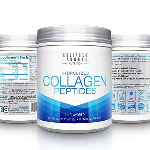 Pure Hydrolyzed Collagen Peptides 20 oz Unflavored Collagen Powder PastureRaised GrassFed Keto PaleoFriendly NonGMO GlutenFree GMP Certified Easy to Mix 1 Pure Hydrolyzed Collagen Peptides 20 oz Unflavored Collagen Powder PastureRaised GrassFed Keto PaleoFriendly NonGMO GlutenFree GMP Certified Easy to Mix 1