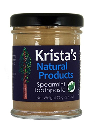Organic Spearmint Toothpaste made by Kristas Natural Products  75 g 26 oz