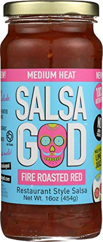 Salsa God Med Fire Roasted Red Salsa 16 oz