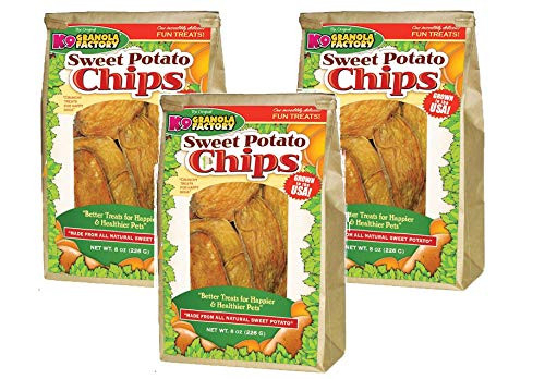 K9 Granola Factory 3 Pack of Sweet Potato Chips 8 Ounces Per Pack
