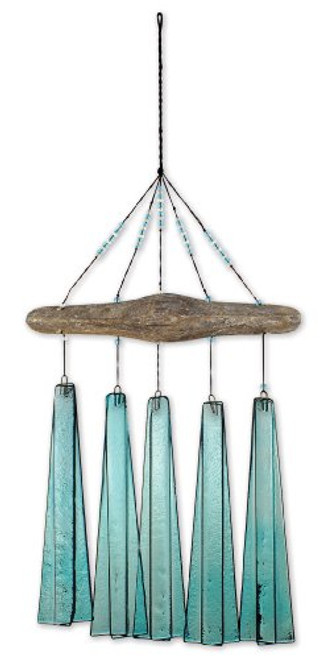 Sunset Vista Design Studios Sea Breeze Glass Wind Chime Turquoise