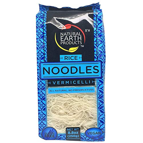 Fine Rice Noodles Vermicelli All Natural No Preservatives Vegan and GlutenFree Certified Kosher 88oz Container Single