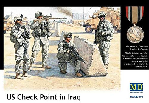 Master Box 3591 US Check Point in Iraq  Modern Wars Era Series Figure Plastic Model Kit 135 Scale