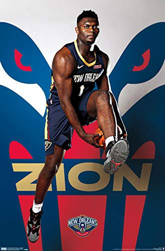 Trends International NBA New Orleans Pelicans  Zion Williamson 22375 x 34 Premium Unframed