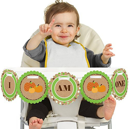Big Dot of Happiness Pumpkin Patch 1st Birthday - I Am One - First Birthday High Chair Banner Big Dot of Happiness Pumpkin Patch 1st Birthday - I Am One - First Birthday High Chair Banner