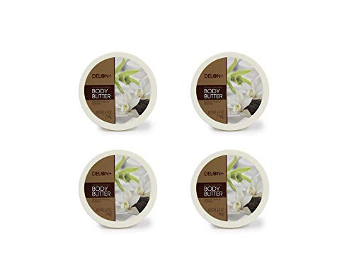 Delon Intense Moisturizing Body Butter 69 Oz Smooth Vanilla 4Pack