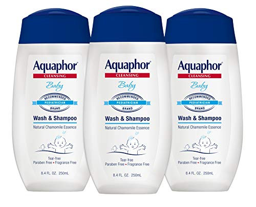Aquaphor Baby Wash and Shampoo  Mild TearFree 2in1 Solution for Babys Sensitive Skin  84 fl oz Bottle Pack of 3