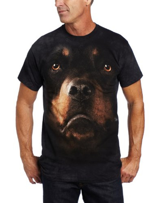 The Mountain Rottweiler Face Adult TShirt Black XL The Mountain Rottweiler Face Adult TShirt Black XL