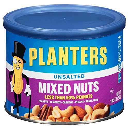 Planters Mixed Nuts Mixed Nuts Unsalted 103 Ounce Pack of 4