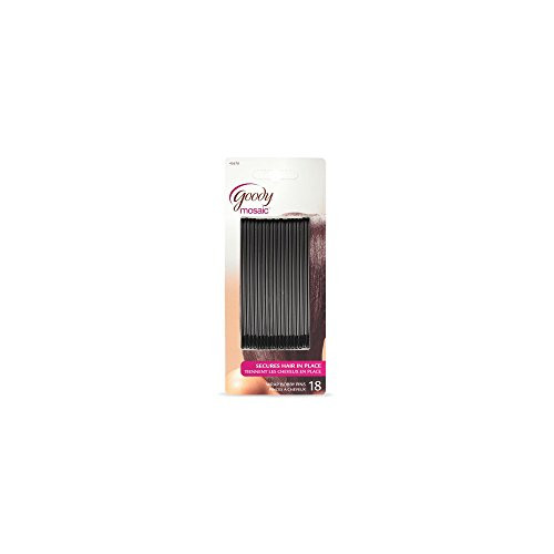 Goody Mosaic Curved Bobby Pins Black XLarge 18 Count