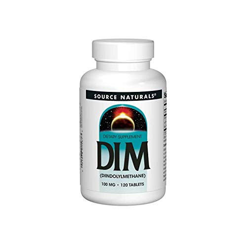 Source Naturals DIM Diindolylmethane 100mg with BioPerine Vitamin E  More  120 Tablets