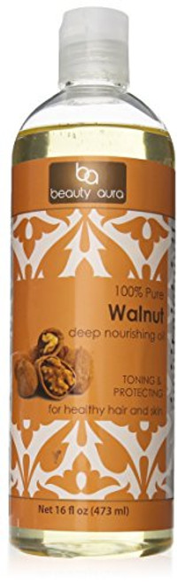 Beauty Aura Pure Walnut Oil 16 Fl Oz  For Healthy Hair Skin  Nails Beauty Aura Pure Walnut Oil 16 Fl Oz  For Healthy Hair Skin  Nails