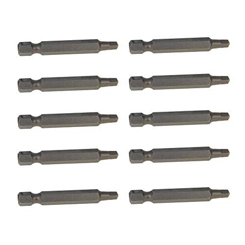 Utoolmart 14inch Hex Shank 50mm Long 3mm Dia Round Shank SQ3 Magnetic Hex Screwdriver Bits S2 High Alloy Steel 10 Pcs
