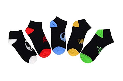 Star Trek Next Generation Races Multi Pack Mens No Show Socks 5 Pack