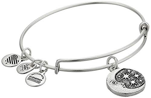 Alex and Ani Womens Moon Tarot Charm Bangle Bracelet Rafaelian Silver