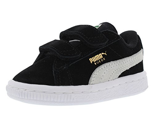 PUMA Suede Classic 2Strap Sneaker  BlackWhite 9 M US Toddler