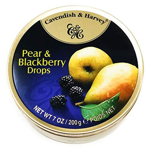 Cavendish Harvey Pear Blackberry Drops 53oz Metal Tin Cavendish Harvey Pear Blackberry Drops 53oz Metal Tin