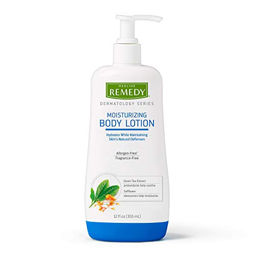 Remedy Dermatology Series Body Lotion for Dry Skin 12 Oz Unscented Lotion Paraben Free Lotion for Sensitive Skin White