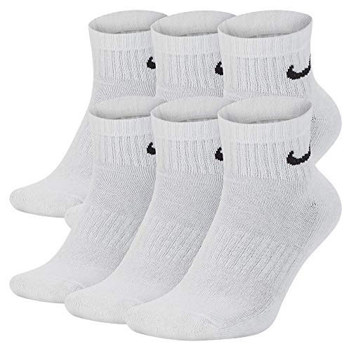 Nike Everyday Cushion Ankle Training Socks 6 Pair Mens  Womens Ankle Socks with SweatWicking Technology WhiteBlack L