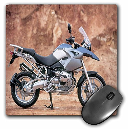 3dRose LLC 8 x 8 x 025 Inches Mouse Pad Motorcycle Standing mp532421