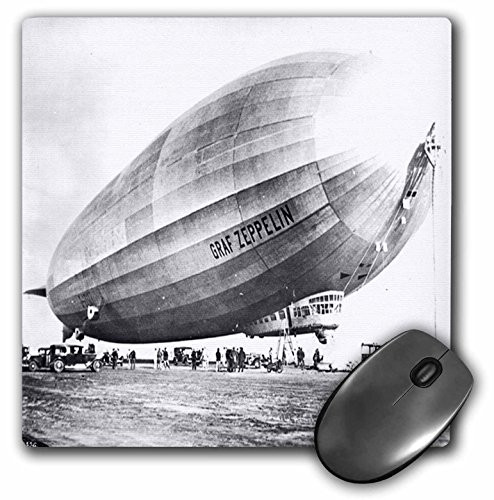 3dRose LLC 8 x 8 x 025 Inches Mouse Pad Early 1900s Photo of a Zeppelin mp626111