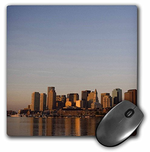 3dRose LLC 8 X 8 X 025 Inches Boston Skyline from East Boston Massachusetts Greg Probst Mouse Pad mp908291