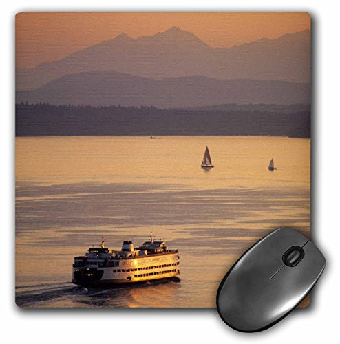 3dRose LLC 8 x 8 x 025 Inches Mouse Pad Olympic Mountains Ferry Puget Sound Washington Stephen Matera mp968221