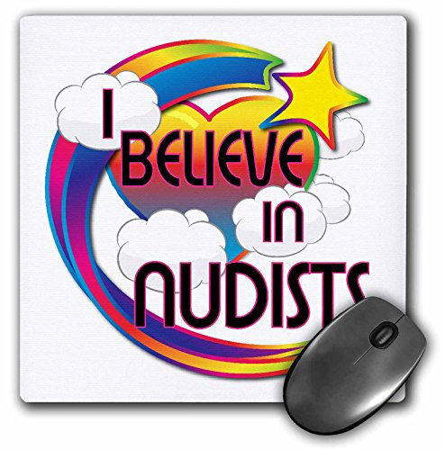 3dRose LLC 8 x 8 x 025 Inches Mouse Pad I Believe in Nudists Cute Believer Design mp1667161