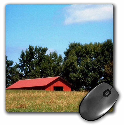 3dRose LLC 8 X 8 X 025 Inches Mouse Pad a Red Barn Down An Old Georgia Country Road Mp1722801