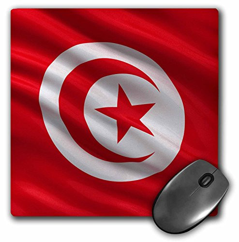 3dRose LLC 8 X 8 X 025 Inches Mouse Pad Flag of Tunisia Mp1740361