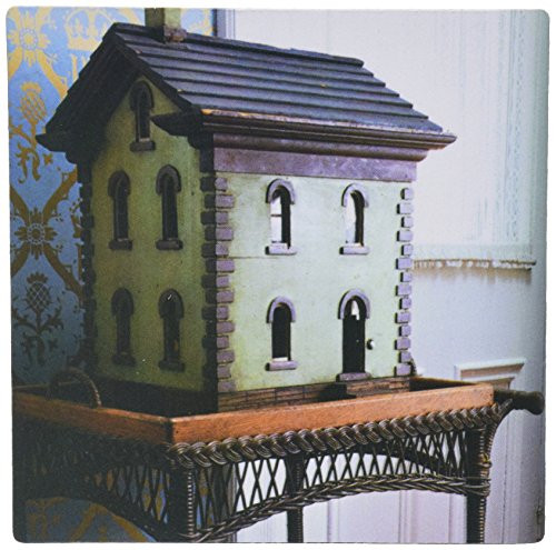 3dRose LLC 8 x 8 x 025 Inches Mouse Pad Blue Dollhouse mp348901