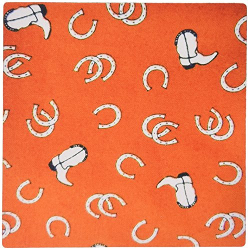 3dRose LLC 8 x 8 x 025 Inches Mouse Pad White Cowboy Boots and Horseshoes on Red mp389781
