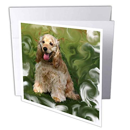 3dRose cocker Spaniel  Greeting Cards 6 x 6 inches set of 6 gc40911