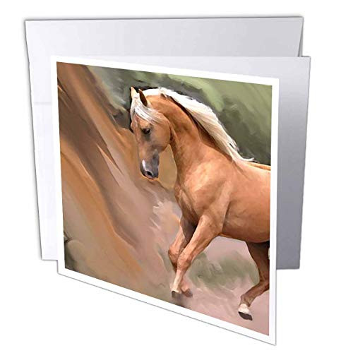 3dRose Palomino horse  Greeting Cards 6 x 6 inches set of 6 gc47991