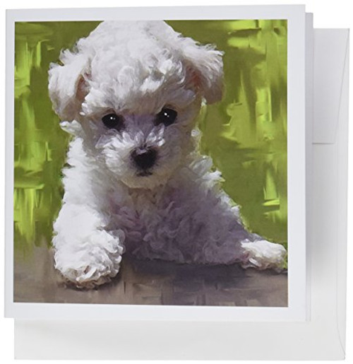 3dRose Bichon Frise Puppy Greeting Cards 6 x 6 inches set of 6 gc53231 3dRose Bichon Frise Puppy Greeting Cards 6 x 6 inches set of 6 gc53231