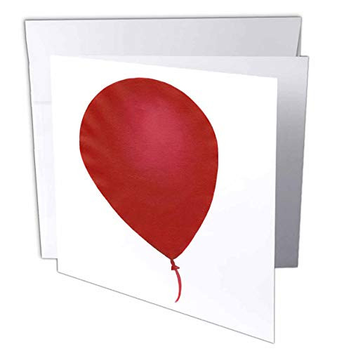 3dRose Red Balloon  Greeting Cards 6 x 6 inches set of 12 gc135942