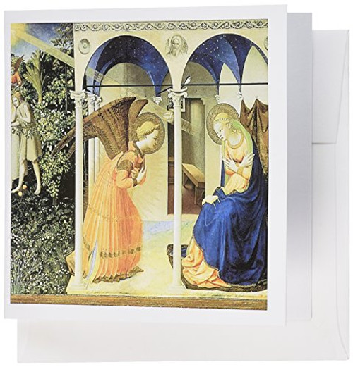 3dRose The Annunciation by Fra Angelico  Greeting Cards 6 x 6 inches set of 12 gc1270232